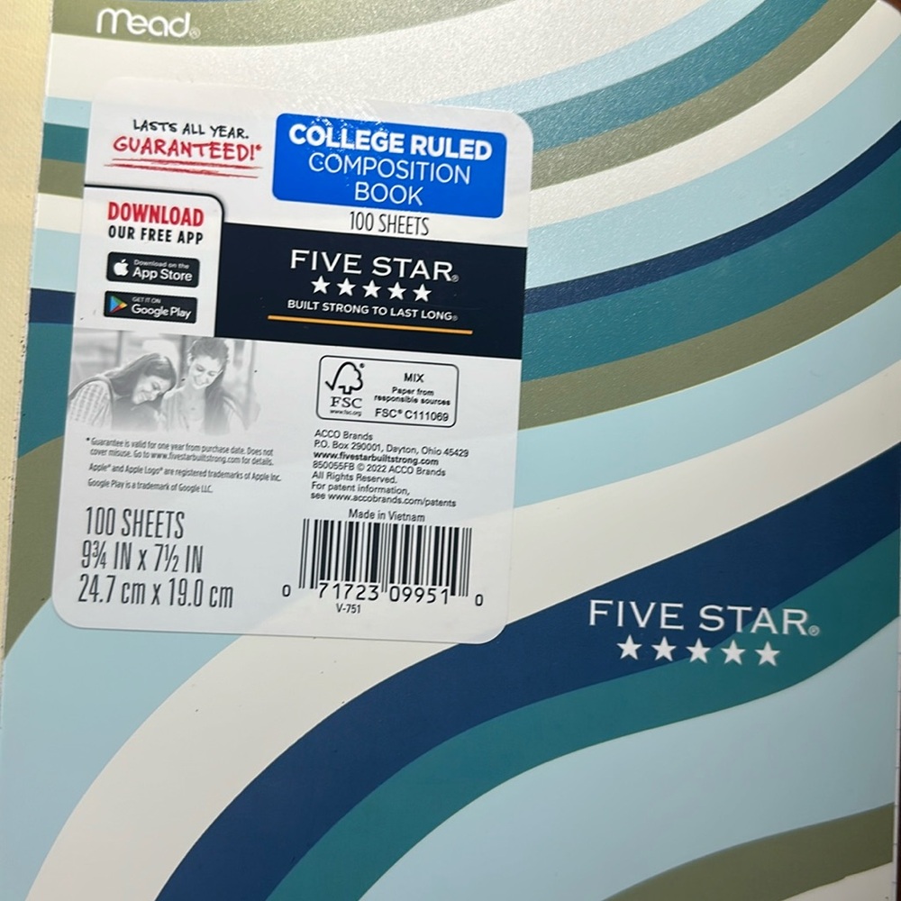 Five Star Bundle & colored Pencils